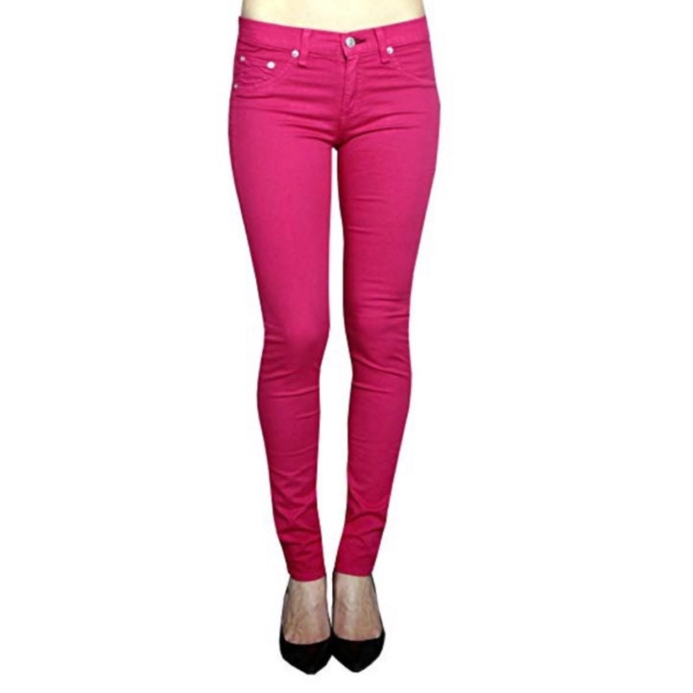 rag & bone Women's Skinny Jeans in Bright Pink